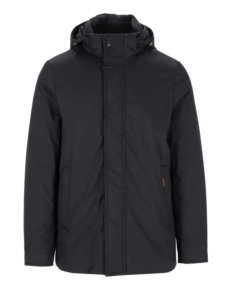 MOORER Petrini-ADS hooded coat - Schwarz Schwarz