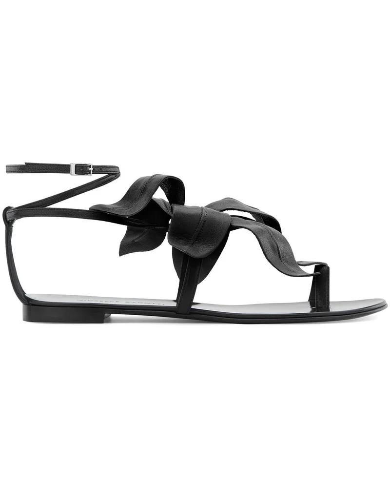 Giuseppe Zanotti Flache Lilium Sandalen - Schwarz Schwarz