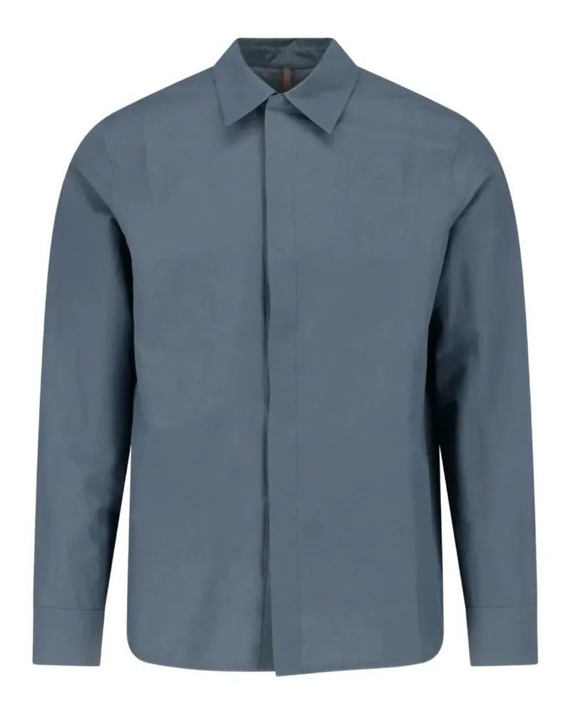 Arc'teryx Stema LS Langarmhemd mit verdeckter Knopfleiste - Blau Blau