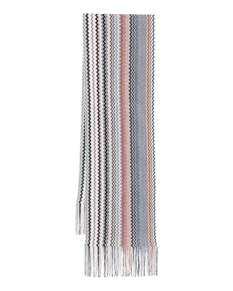 Missoni Schal mit Zickzackmuster - Weiß Weiß