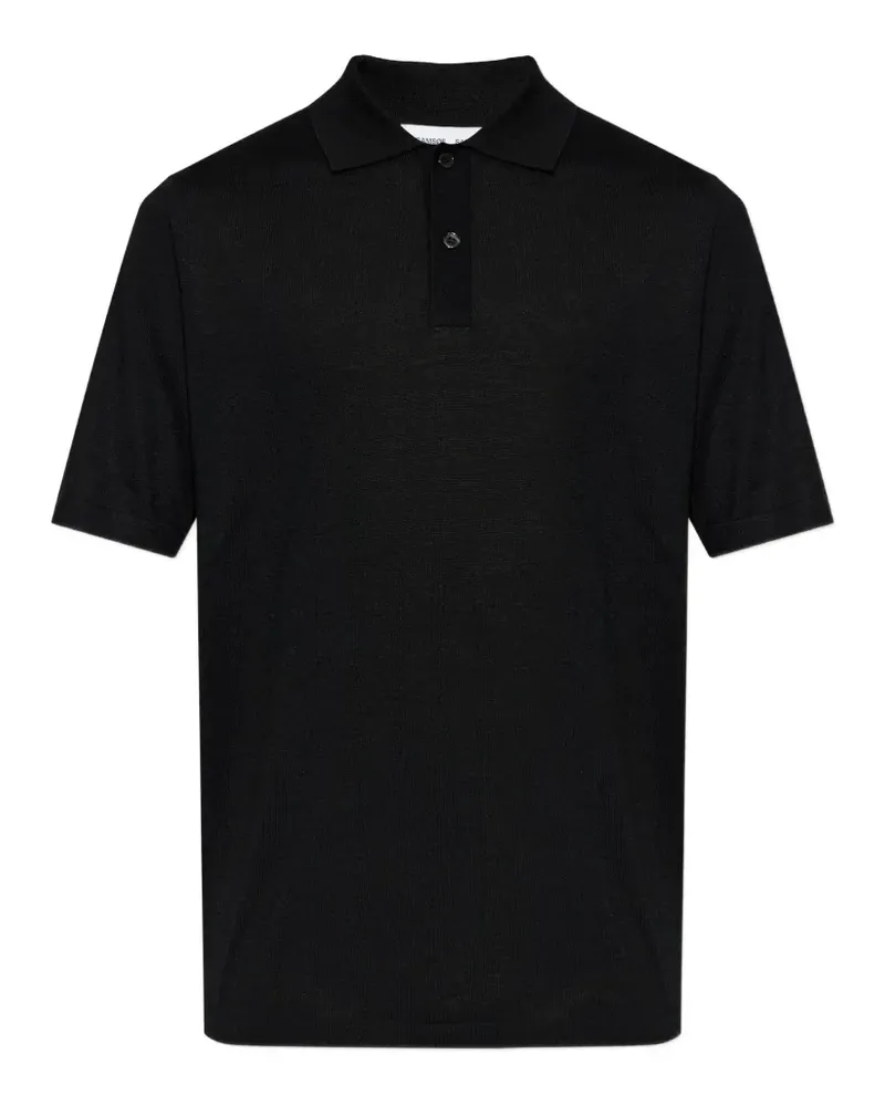 Samsøe & Samsøe buttoned collar polo shirt - Schwarz Schwarz