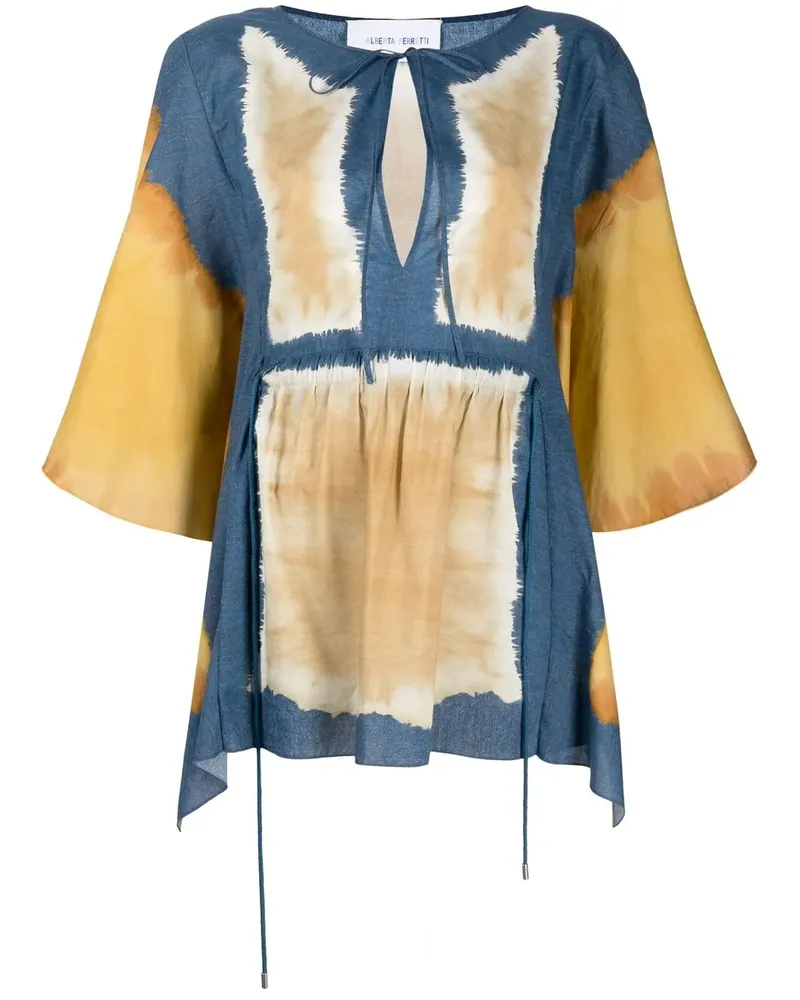 Alberta Ferretti Drapierte Tunika - Blau Blau