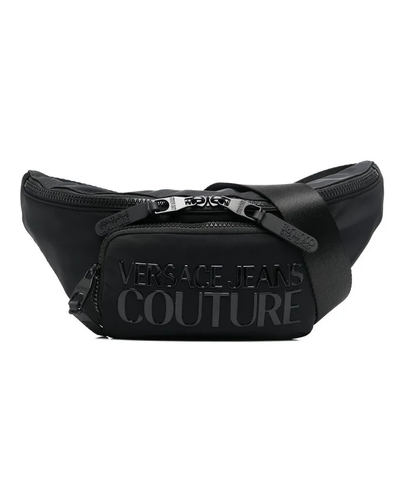 Versace Jeans Gürteltasche mit Logo-Prägung - Schwarz Schwarz