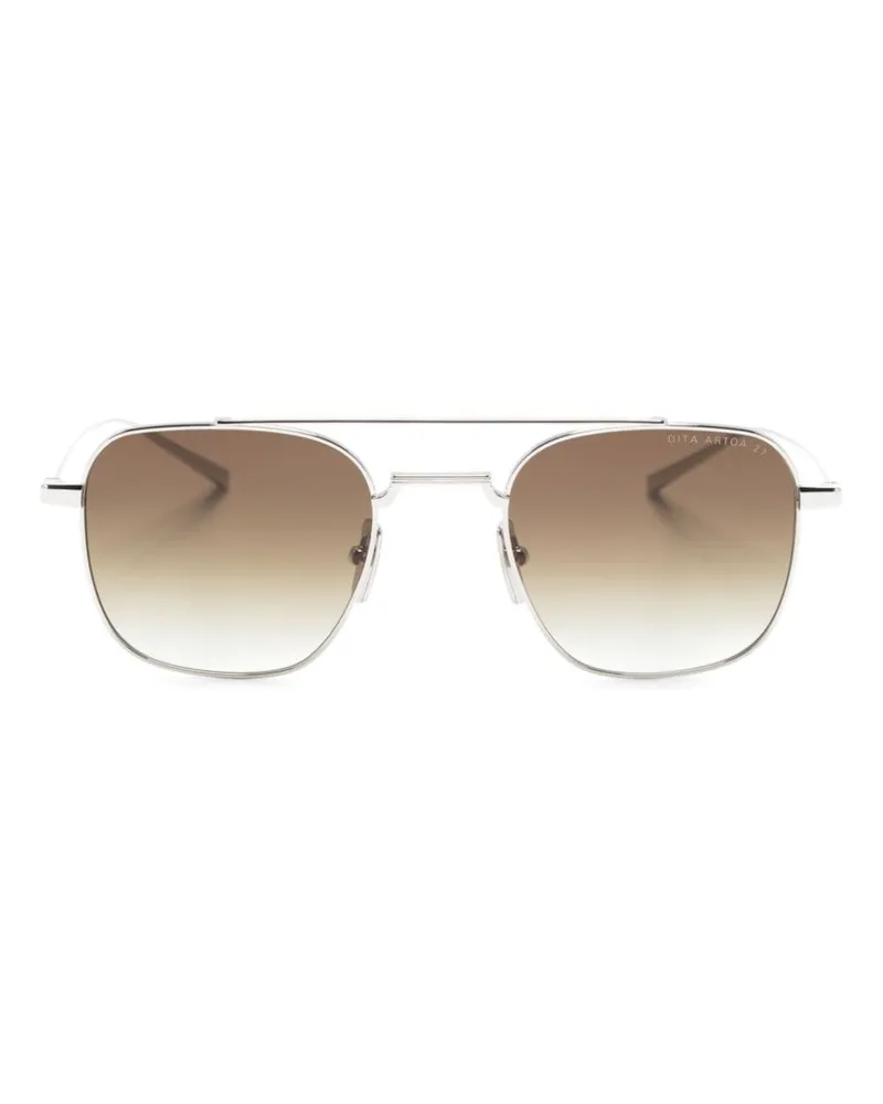 DITA Artoa 27 Sonnenbrille mit eckigem Gestell - Silber Silber
