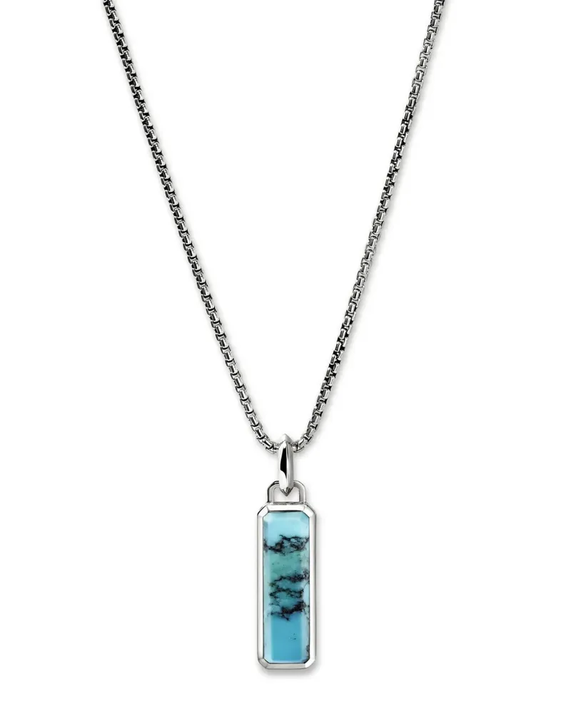 John Hardy Turquoise Talisman Halskette - Silber Silber
