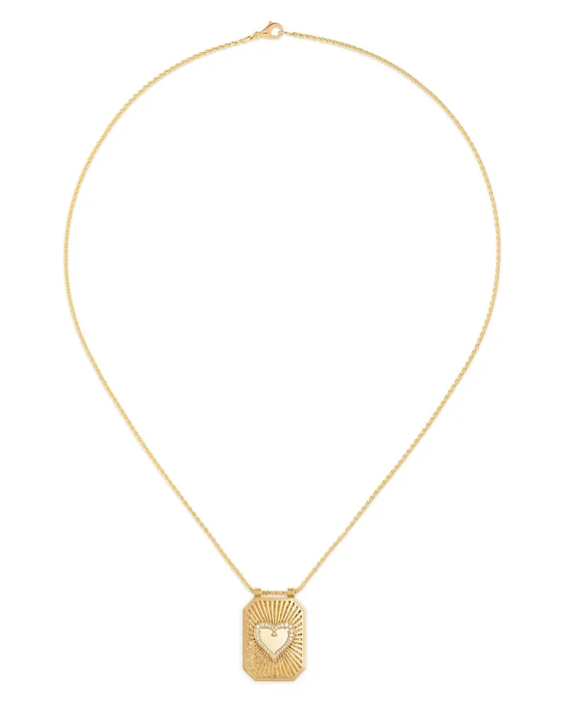 Marie Lichtenberg 18kt Heart Scapular Gelbgoldhalskette Gold