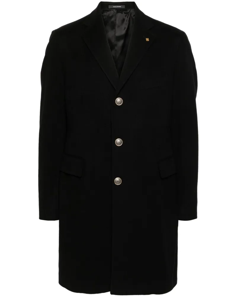 Tagliatore Mantel mit Brosche - Schwarz Schwarz