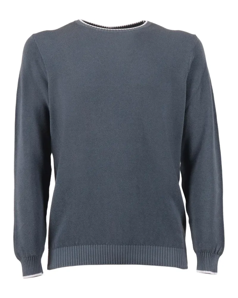 Fedeli crew-neck long-sleeve sweater - Blau Blau