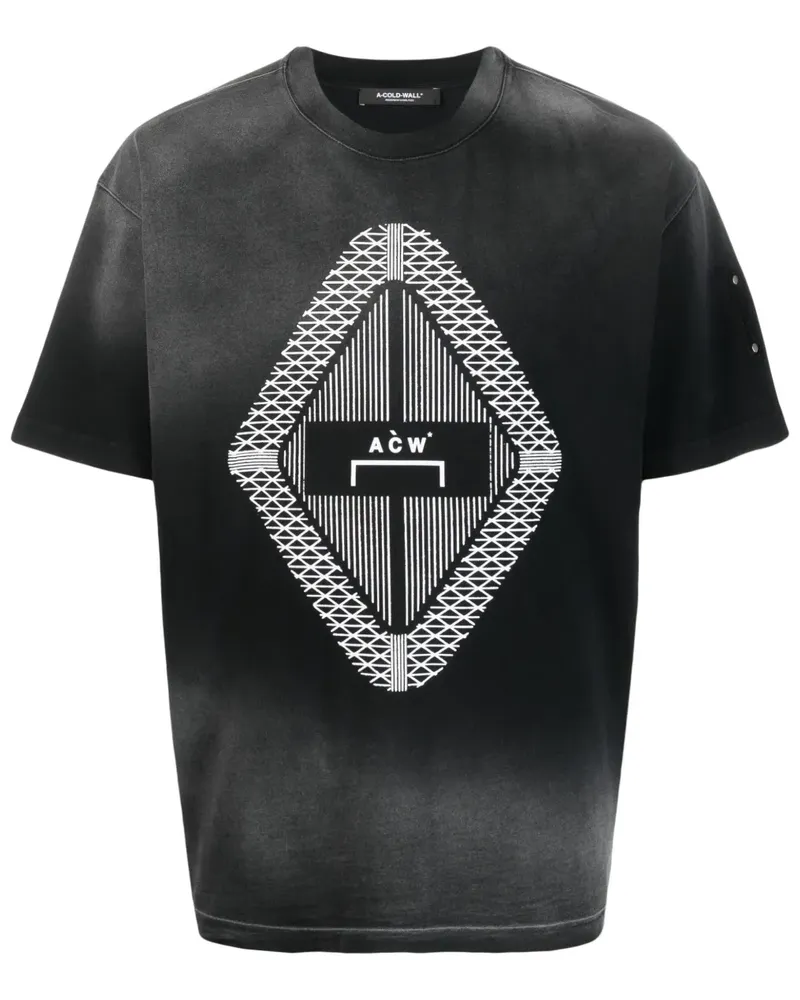 ACW* T-Shirt mit Farbverlauf-Optik - Schwarz Schwarz
