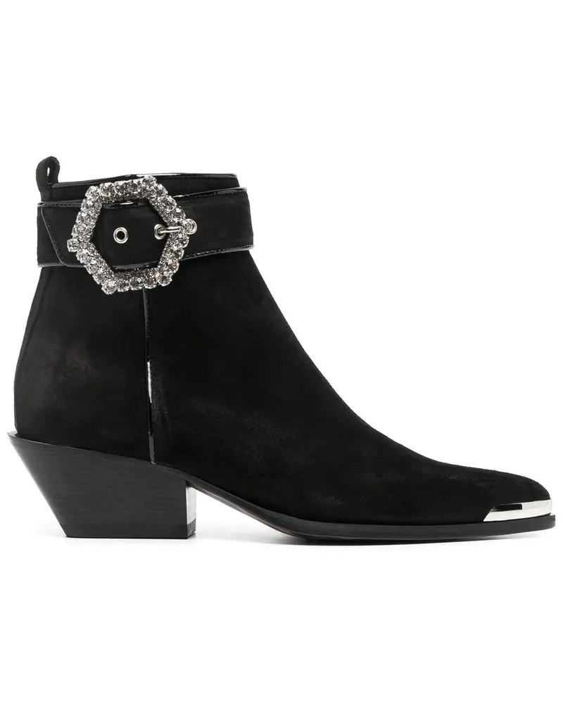 Philipp Plein Stiefeletten mit Kristallen - Schwarz Schwarz