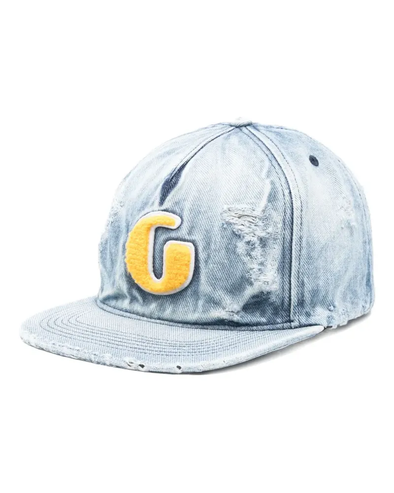GALLERY DEPT. Baseballkappe im Distressed-Look mit Logo-Applikation - Blau Blau