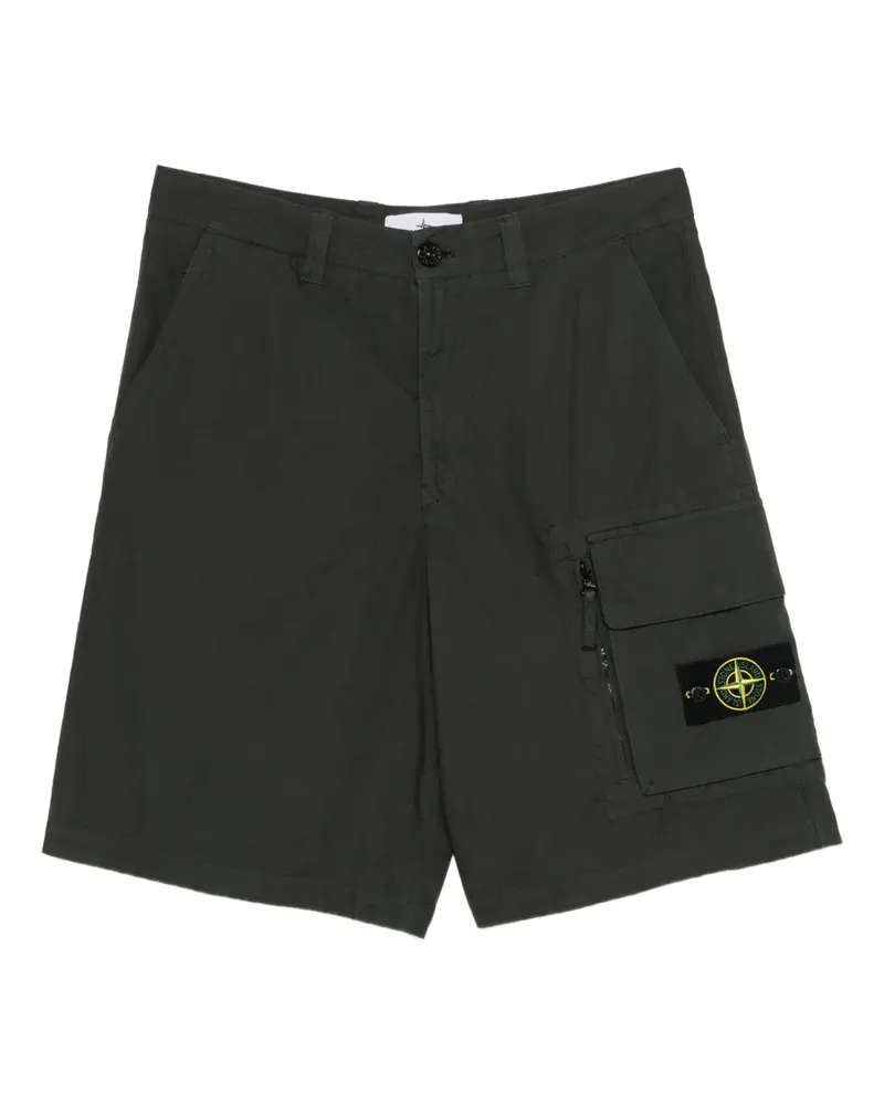 Stone Island Cargo-Shorts mit Logo-Patch - Grün Grün