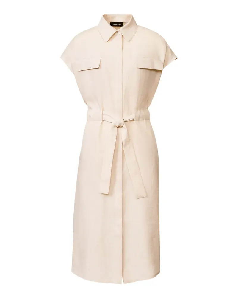 Fabiana Filippi patch pocket belted dress - Nude Nude