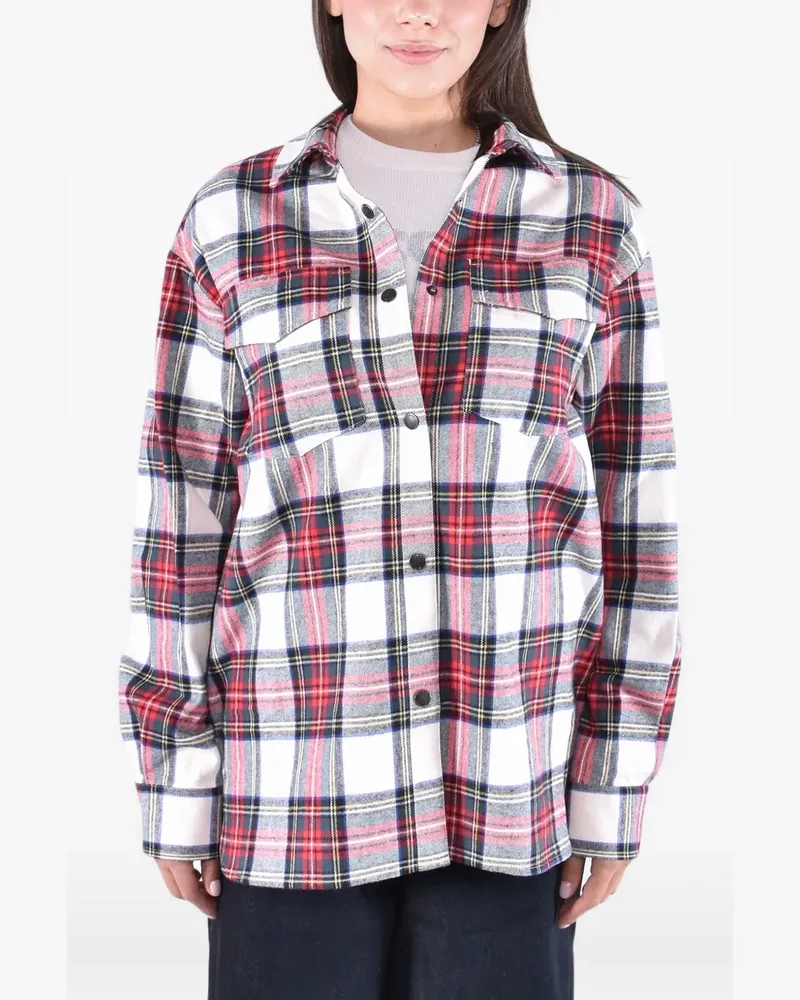 MC2 Saint Barth Tartan-Flanellhemd mit Snoopy-Print - Weiß Weiß