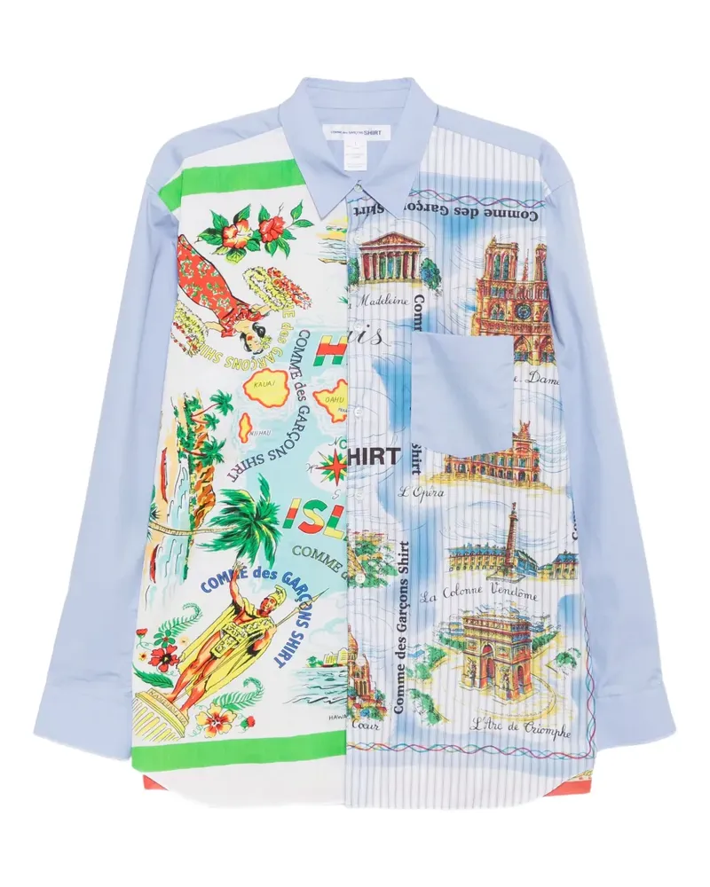 Comme des Garçons Hemd mit grafischem Print - Blau Blau