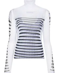 Jean Paul Gaultier Gestreiftes T-Shirt Weiß