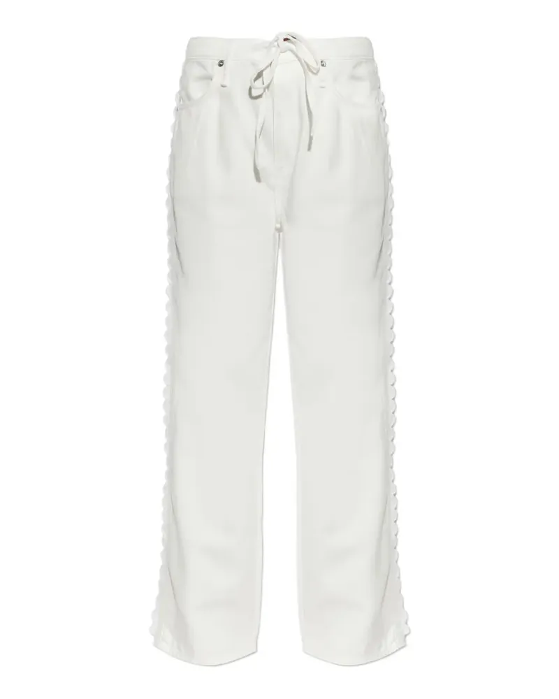 Rag & Bone scallop-trim drawstring jeans - Weiß Weiß