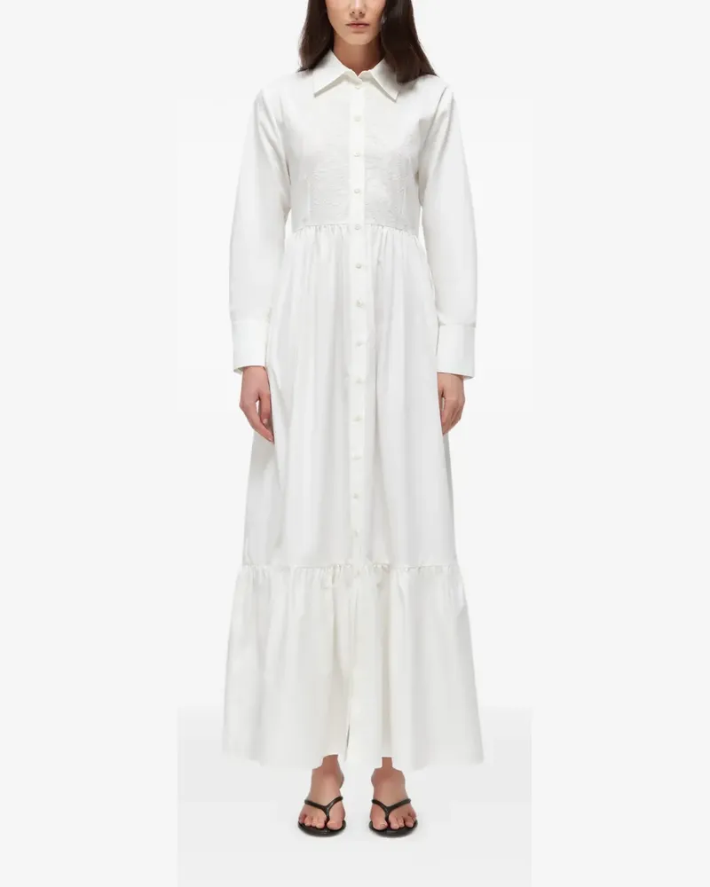 Blumarine Kleid mit Spitzeneinsätzen - Weiß Weiß