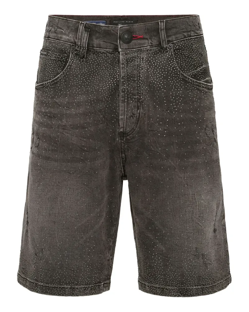 Philipp Plein Shorts mit Strass - Grau Grau