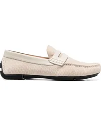 Emporio Armani Loafer mit geflocktem Logo Nude