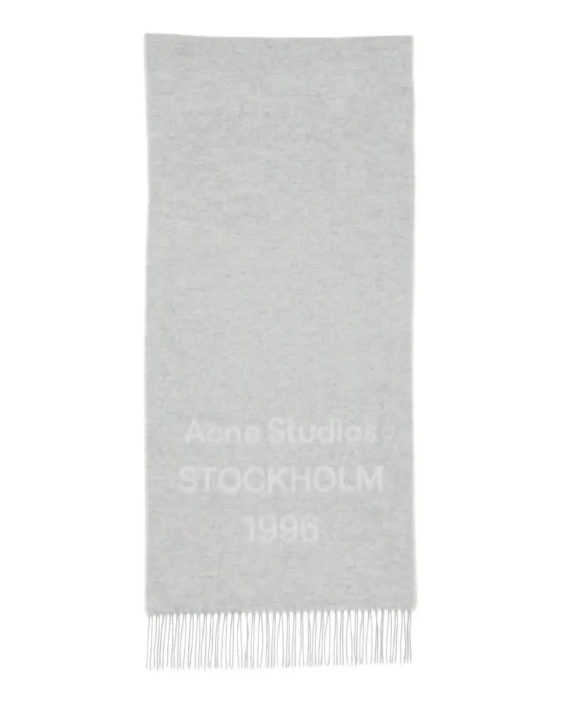Acne Studios Schal mit Logo-Verzierung - Grau Grau