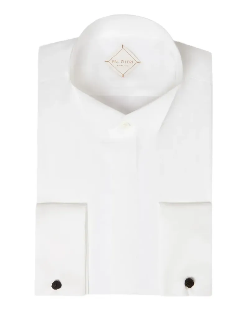 Pal Zileri Hemd ohne Kragen - Weiß Weiß