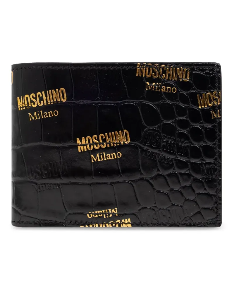 Moschino Portemonnaie mit Logo-Prägung - Schwarz Schwarz
