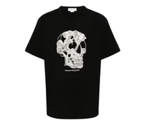T-Shirt mit aufgesticktem Totenkopf