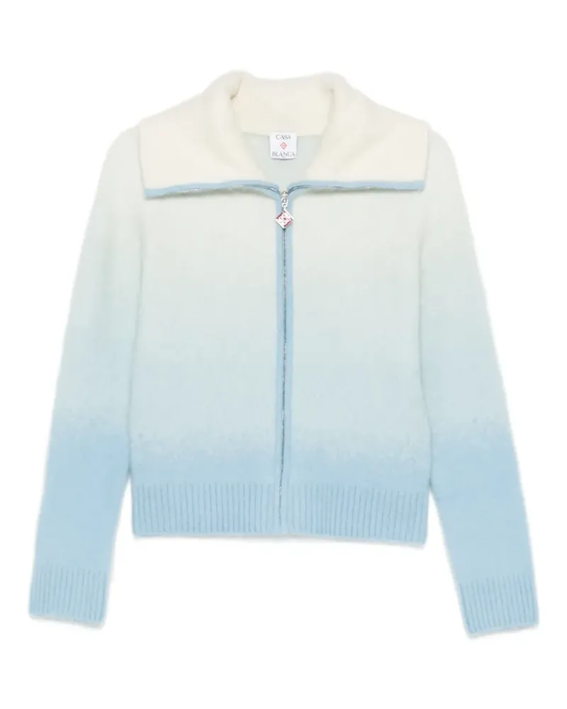 Casablanca Paris Cardigan mit Reißverschlusskragen - Weiß Weiß