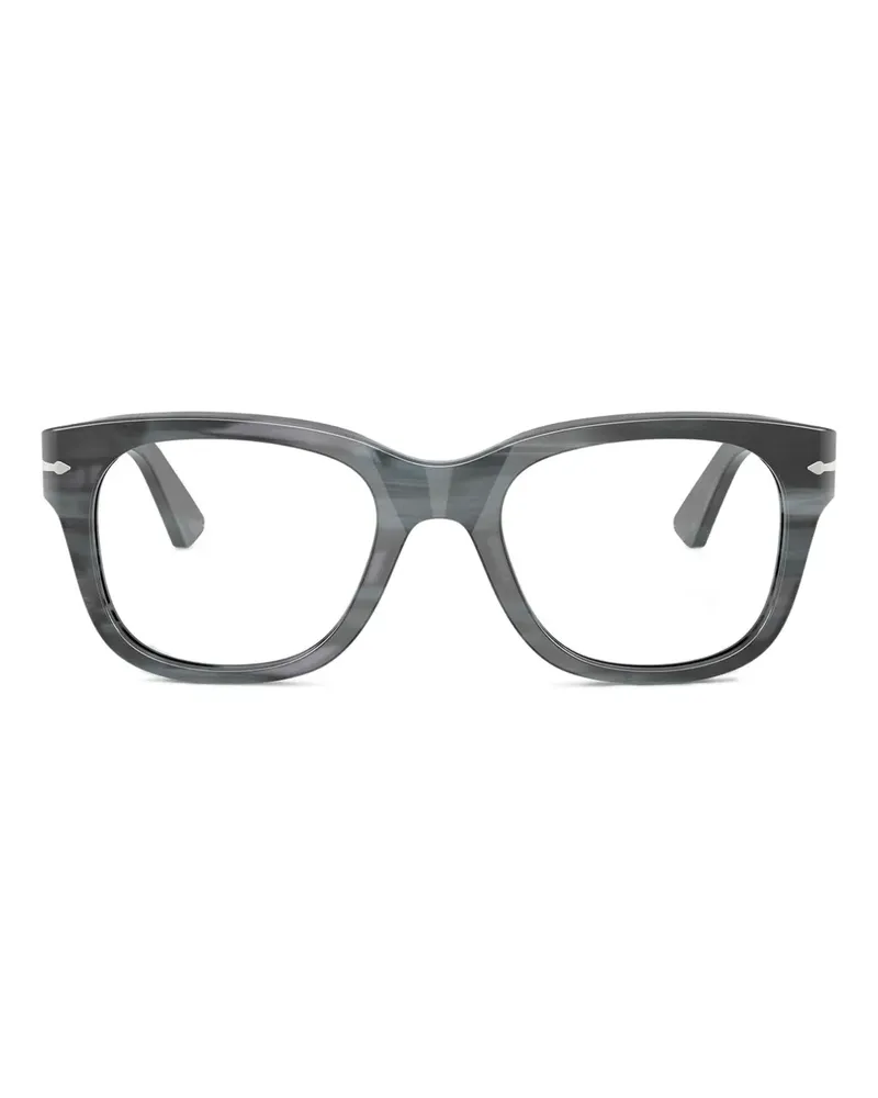 Persol Brille mit eckigem Gestell - Grau Grau