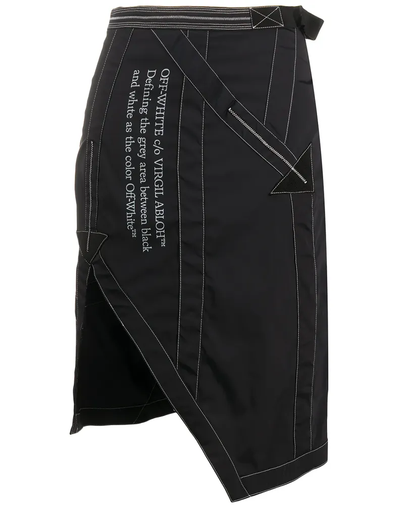 OFF-WHITE Asymmetrischer Rock - Schwarz Schwarz