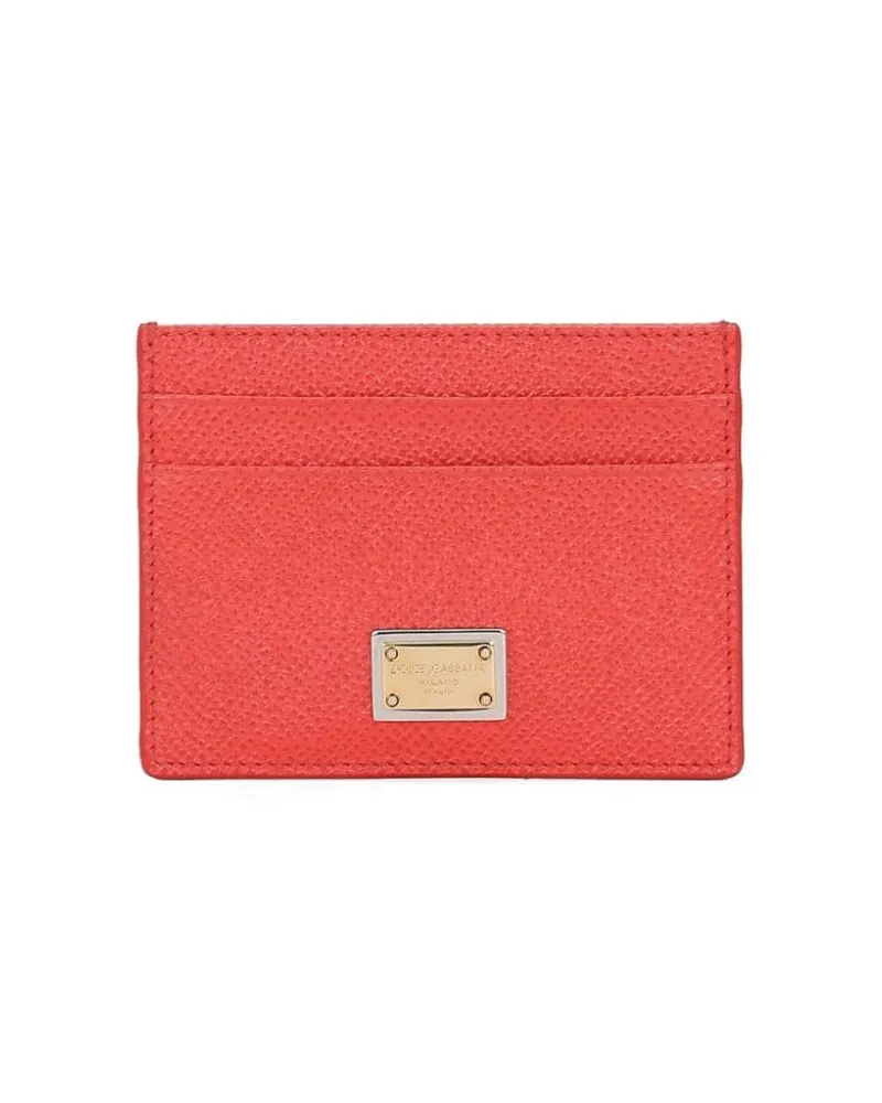 Dolce & Gabbana Dauphine Kartenetui mit Logo-Schild - Orange Orange