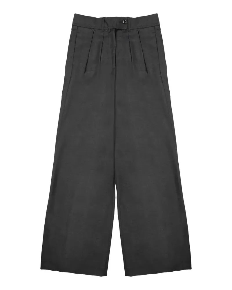 nine:inthe:morning Wide-Leg-Hose mit Bundfalten - Grau Grau