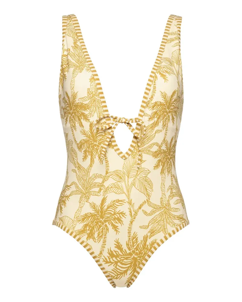 Eres Destination Badeanzug mit Blumen-Print - Gelb Gelb