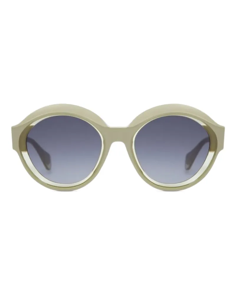 GIGI STUDIOS Sonnenbrille mit rundem Gestell - Gelb Gelb
