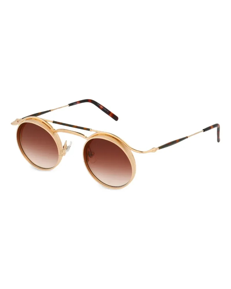 MATSUDA Sonnenbrille mit rundem Gestell - Gold Gold