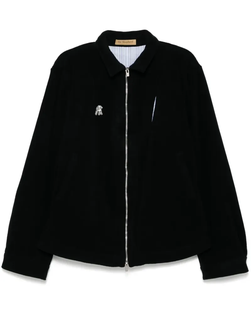 Undercover Hemdjacke mit Logo-Applikation - Schwarz Schwarz