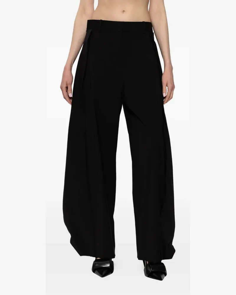 Loewe Plissierte Hose - Schwarz Schwarz