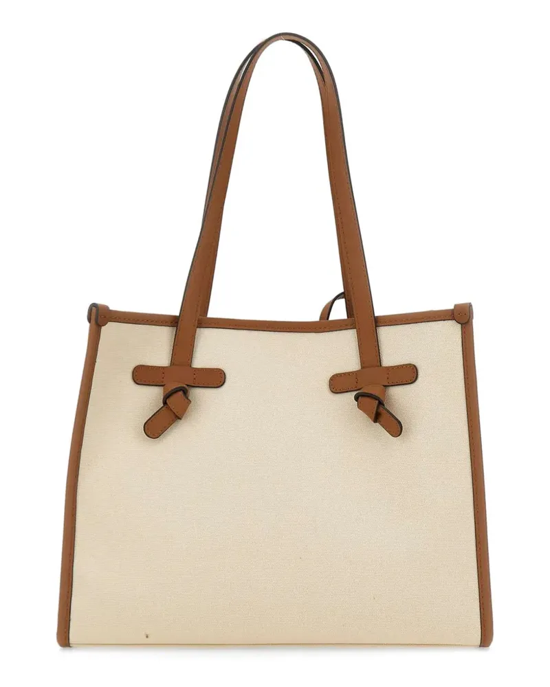 Gianni Chiarini Miss Marcella 32 leather-trim shoulder bag - Nude Nude