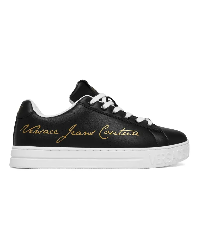 Versace Jeans Sneakers mit Logo - Schwarz Schwarz