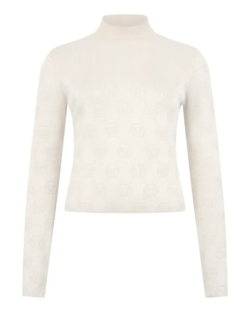Philipp Plein Rollkragenpullover mit Monogramm - Nude Nude