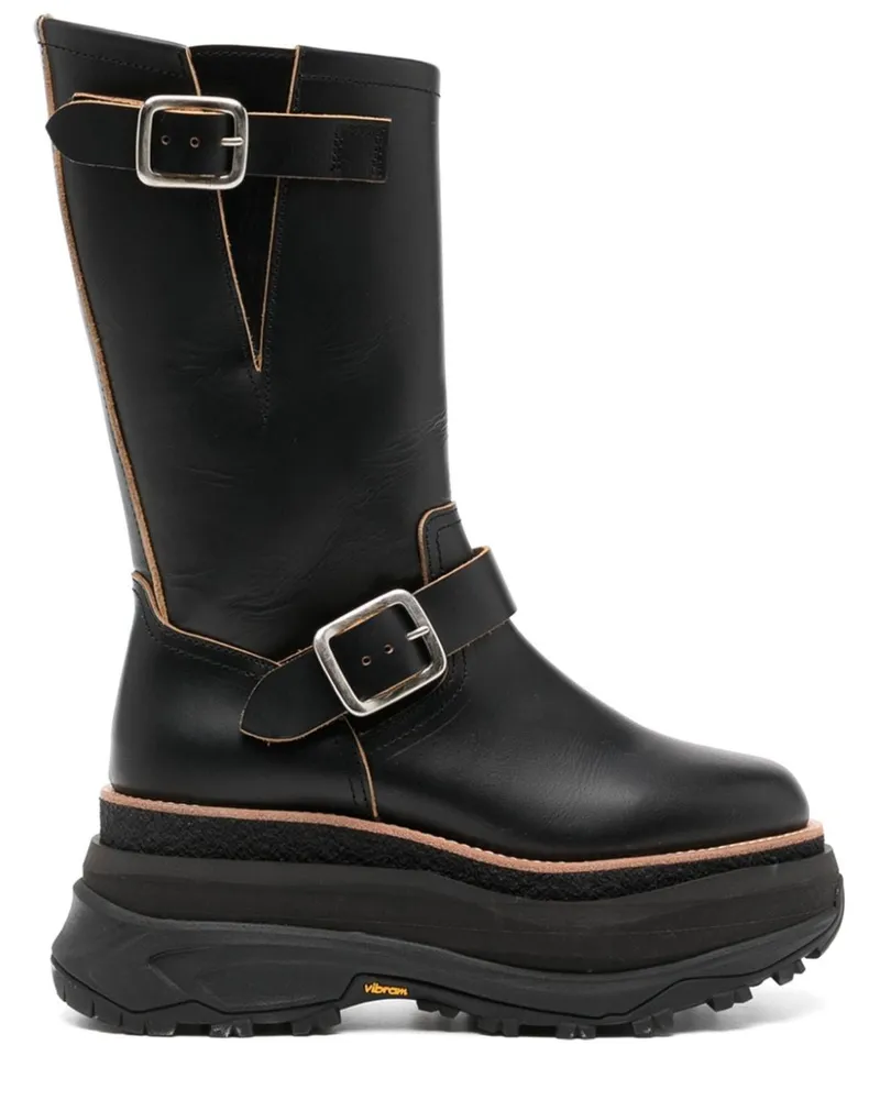 Sacai Lange Stiefel - Schwarz Schwarz