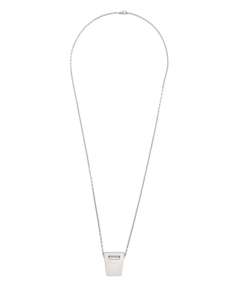 Rick Owens Dog Tag Halskette - Silber Silber