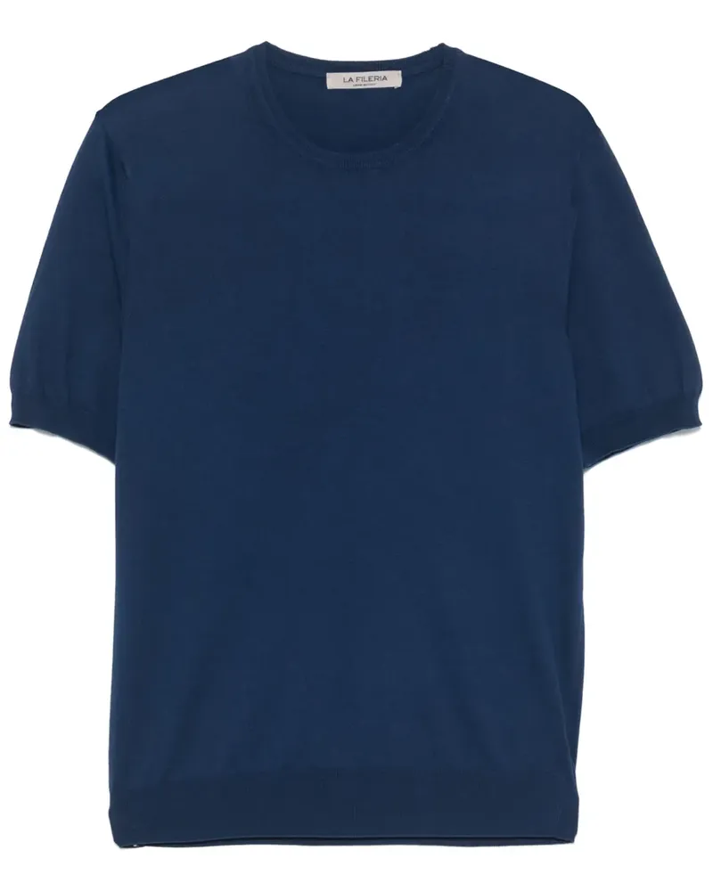 La Fileria Klassisches T-Shirt Blau