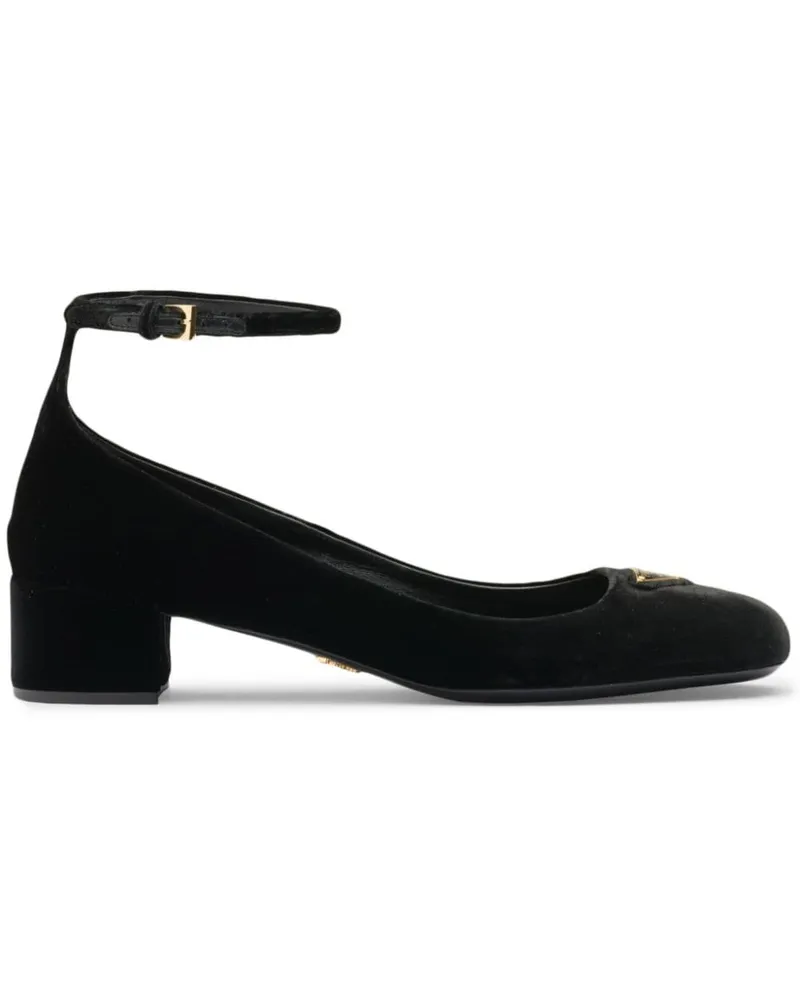 Prada Pumps mit Logo 35mm Schwarz