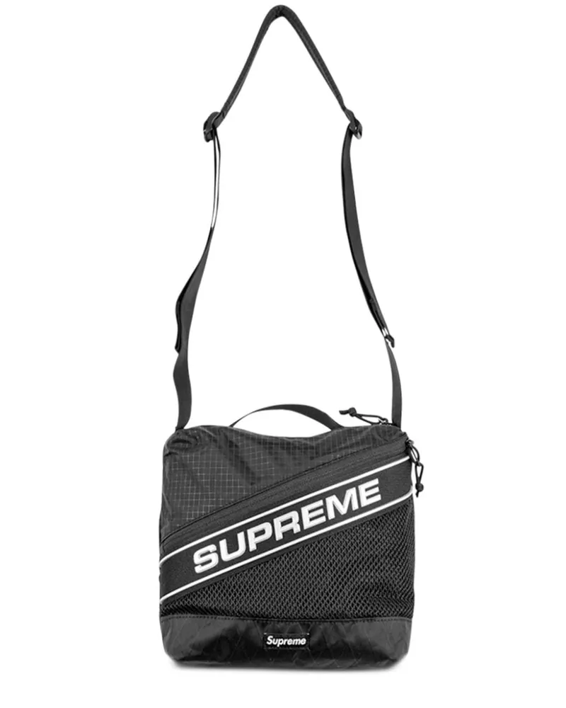 Supreme Being Black Schultertasche mit Logo Schwarz