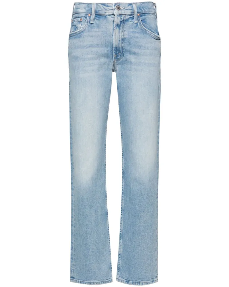 Mother Smarty Pants Slim-Fit-Jeans mit hohem Bund - Blau Blau