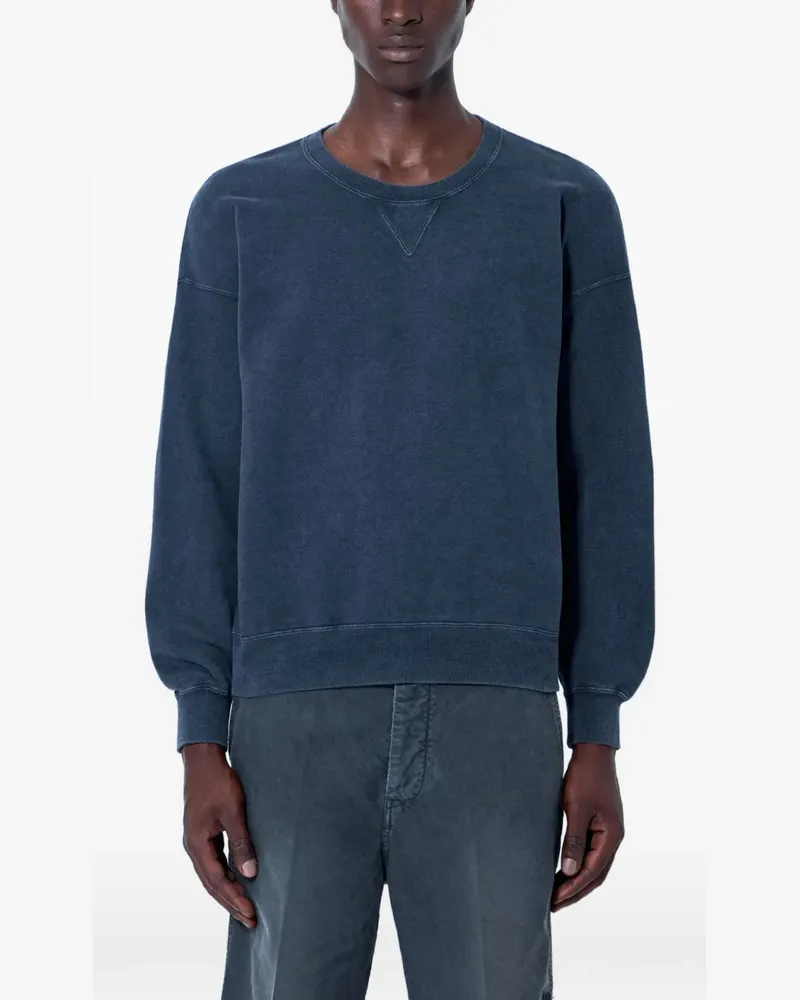 Visvim ribbed-trim cotton sweater - Blau Blau