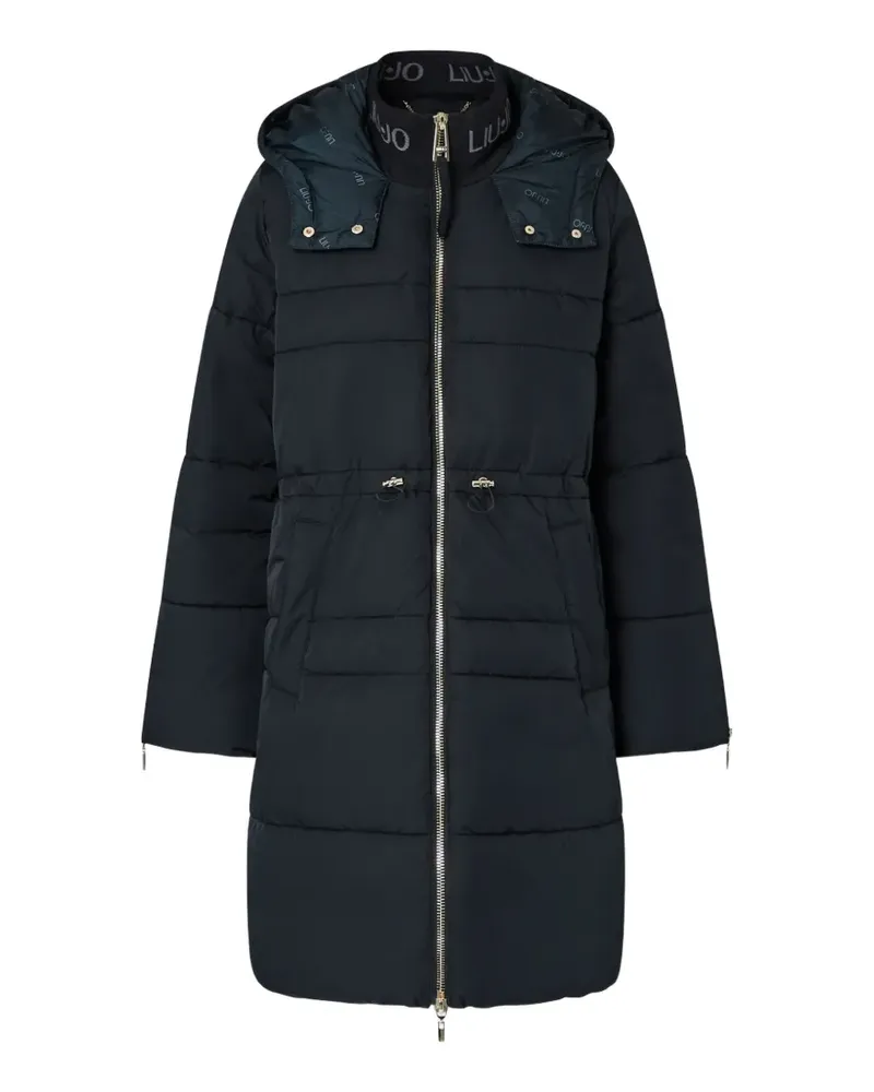 Liu Jo Lange Jacke aus mattem Nylon - Schwarz Schwarz