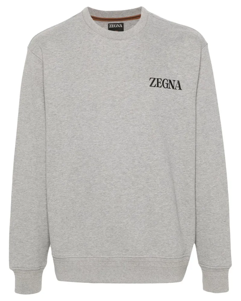 Ermenegildo Zegna Sweatshirt mit gummiertem Logo - Grau Grau